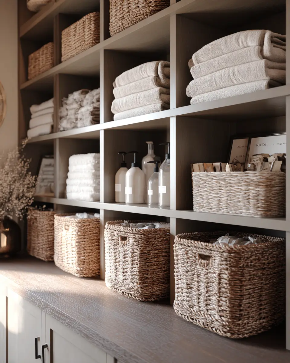 Taupe Boho Laundry Room Decor Ideas