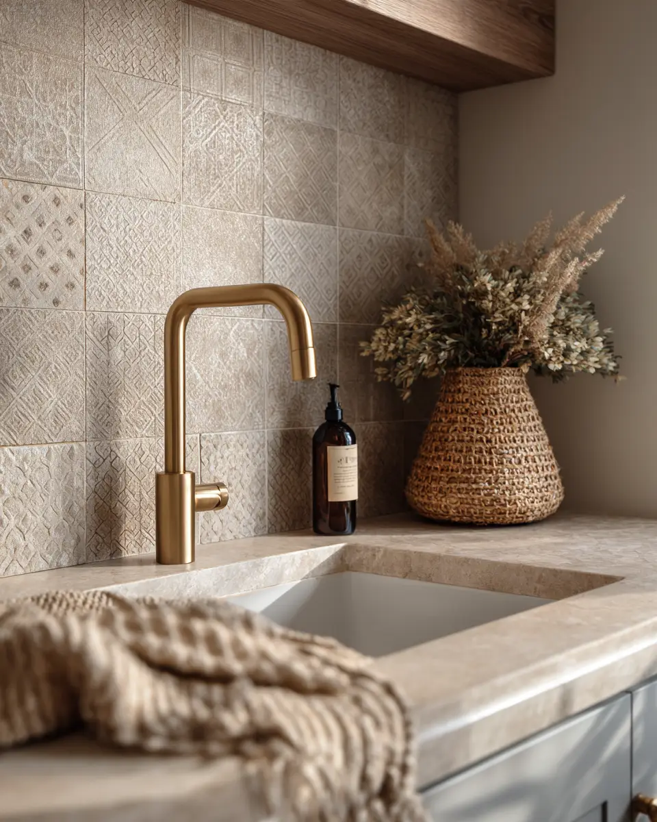 Taupe Boho Laundry Room Decor Ideas