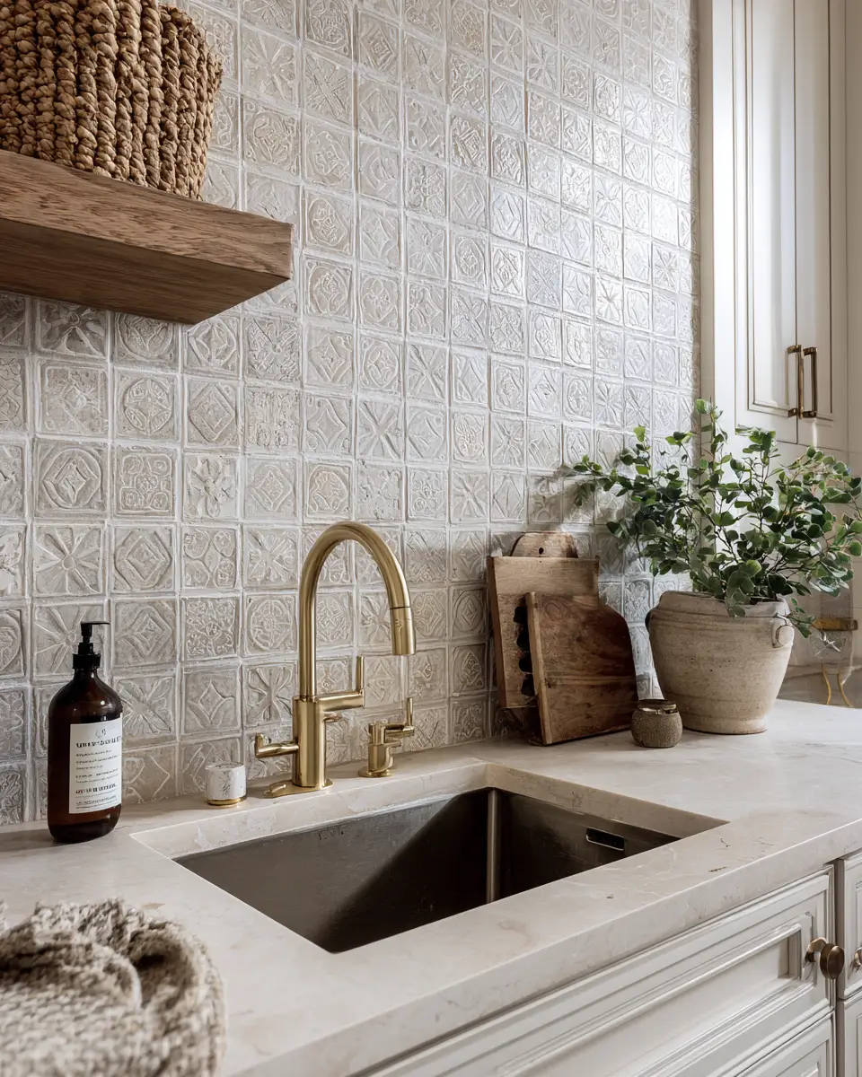 Taupe Boho Laundry Room Decor Ideas