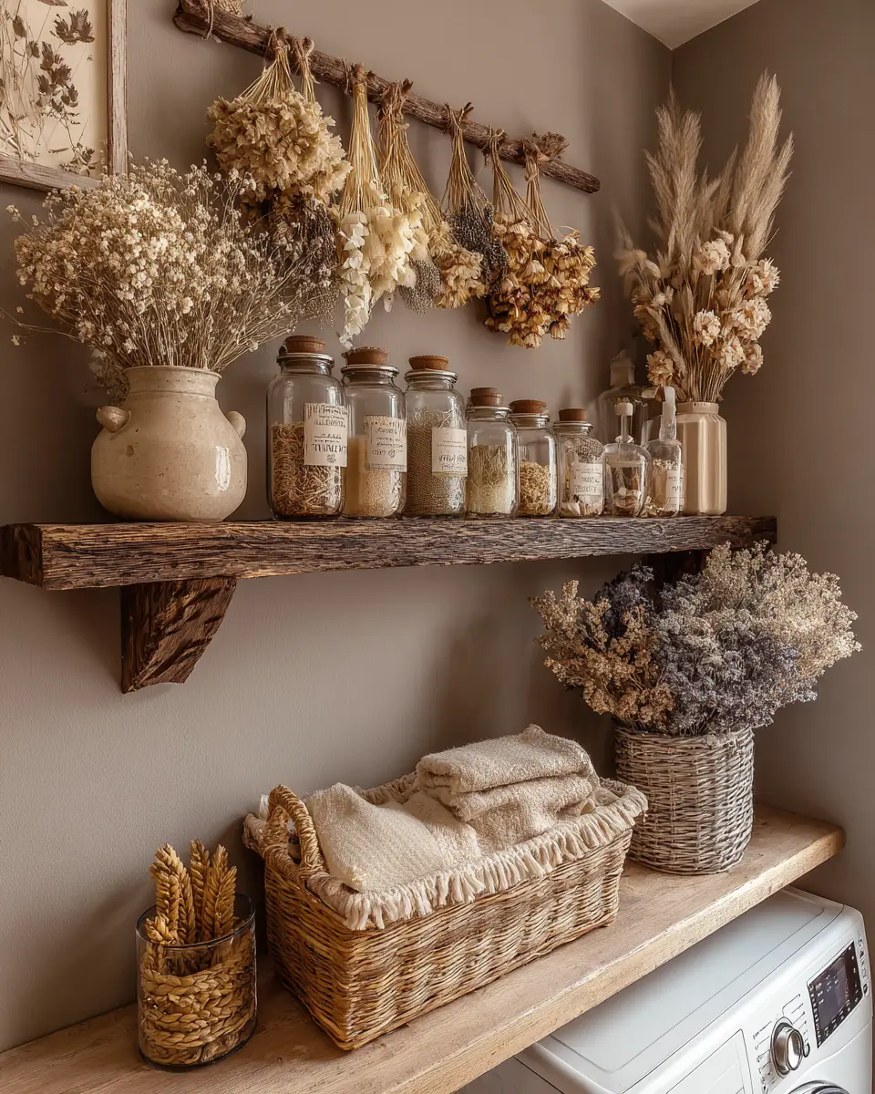 Taupe Boho Laundry Room Decor Ideas