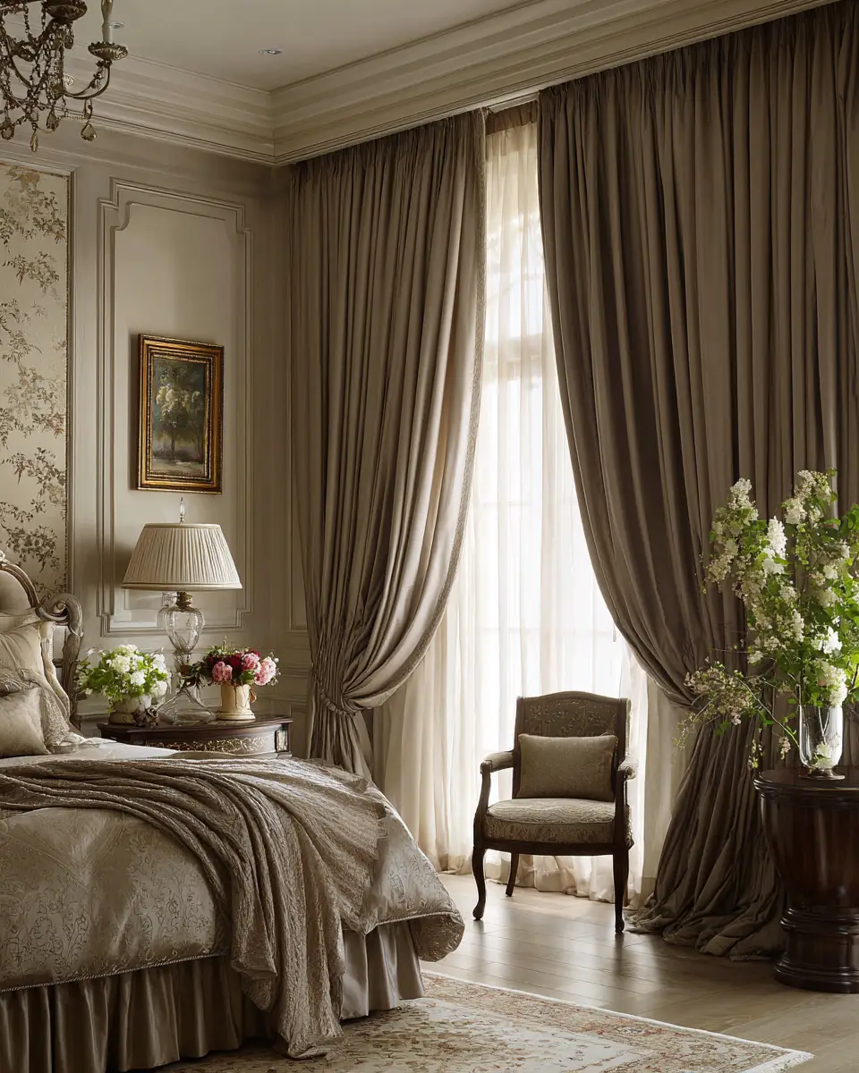 Taupe Classic Bedroom Decor Ideas