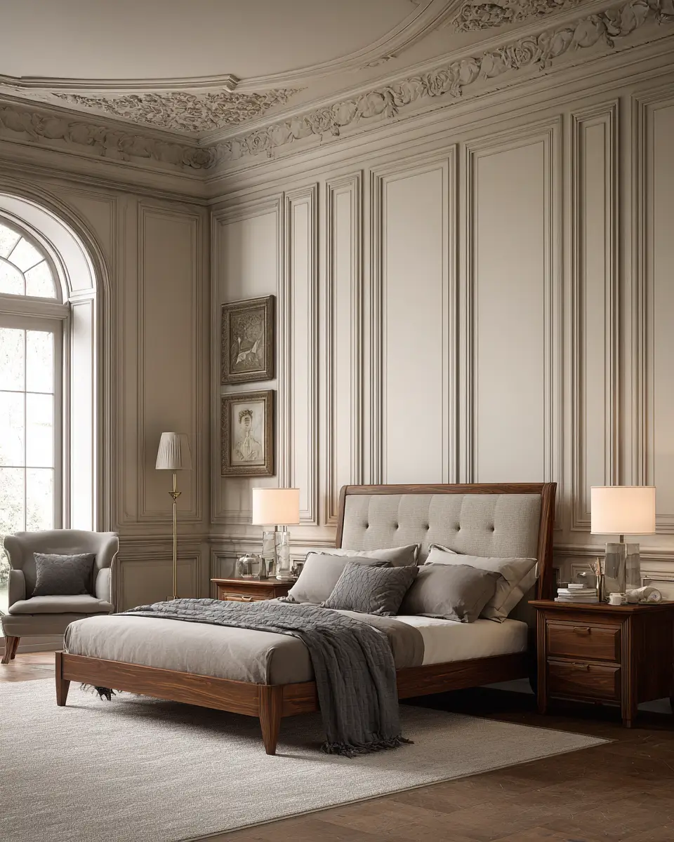 Taupe Classic Bedroom Decor Ideas