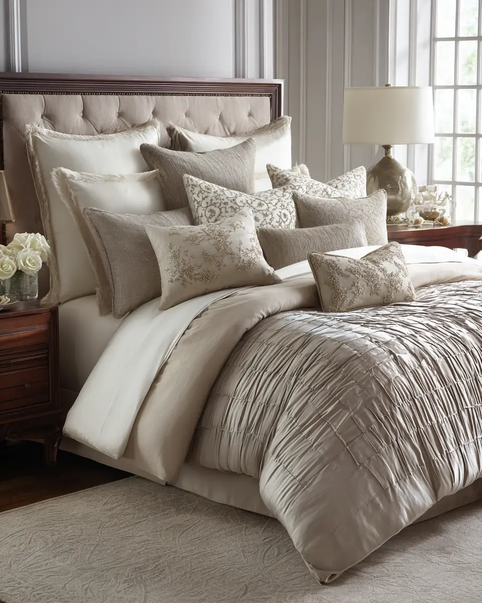 Taupe Classic Bedroom Decor Ideas