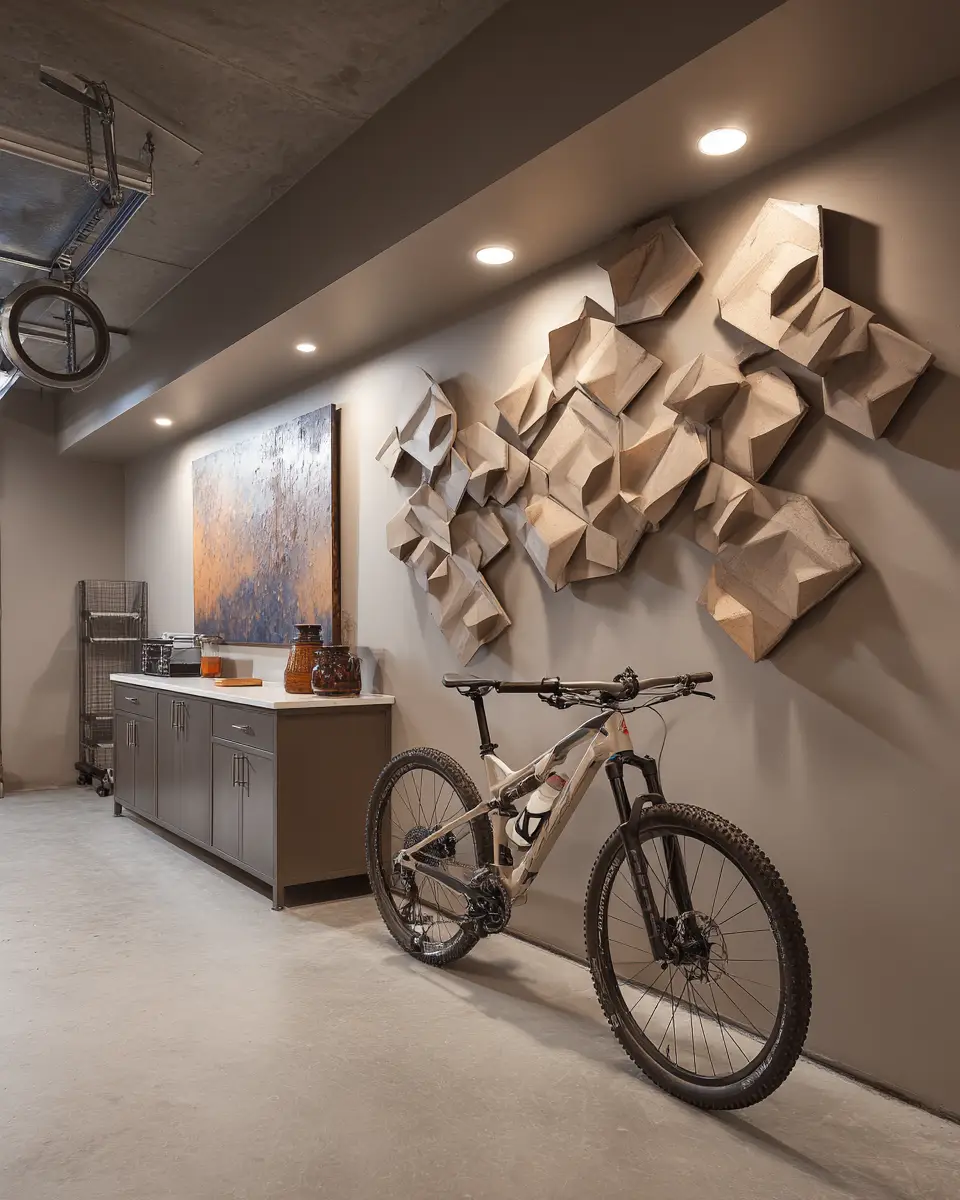 Taupe Contemporary Garage Decor Ideas