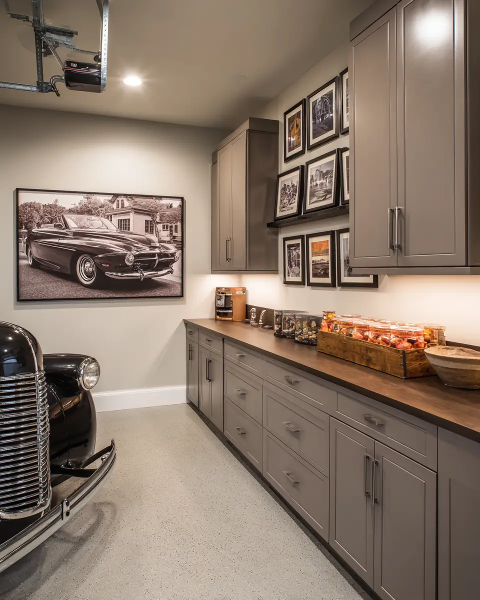 Taupe Contemporary Garage Decor Ideas
