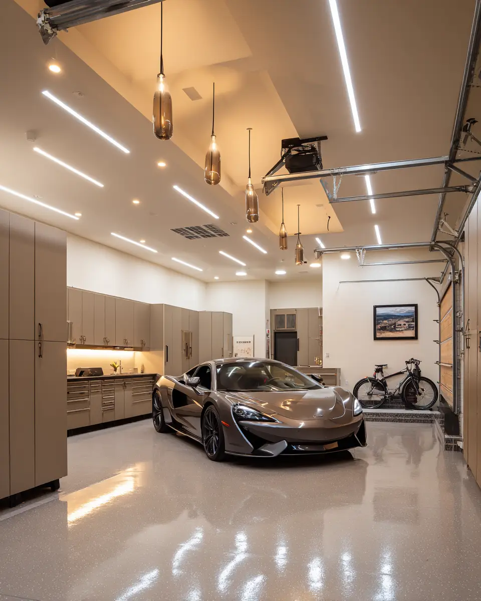 Taupe Contemporary Garage Decor Ideas