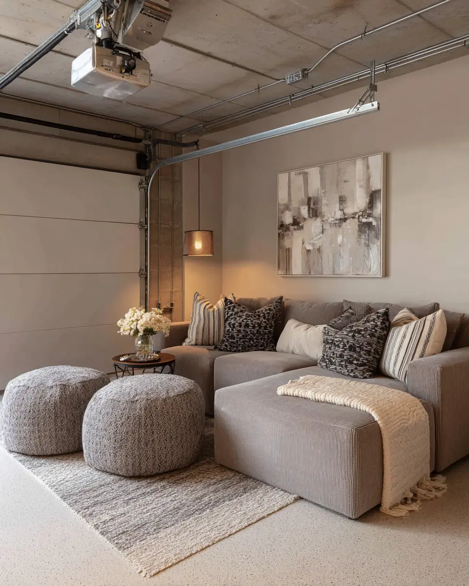 Taupe Contemporary Garage Decor Ideas