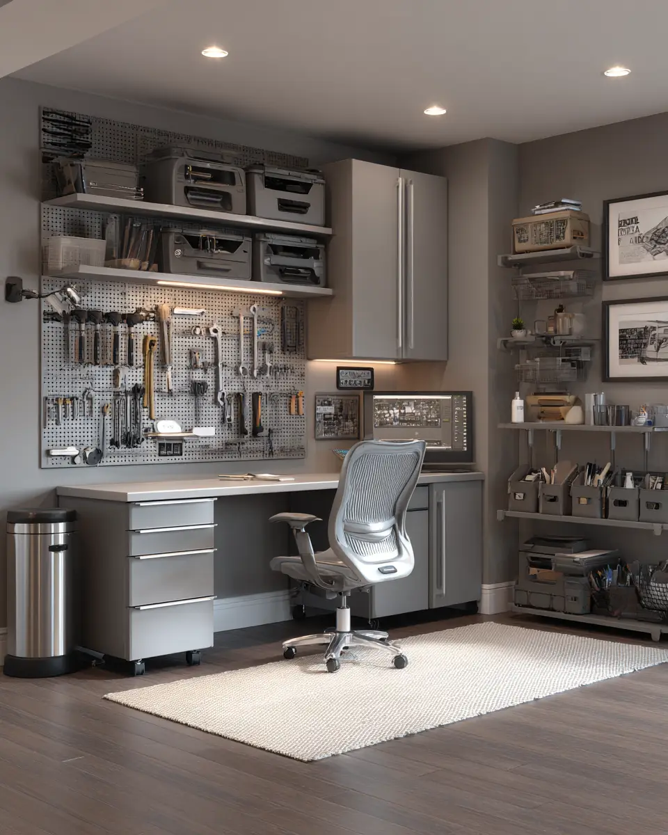 Taupe Contemporary Garage Decor Ideas