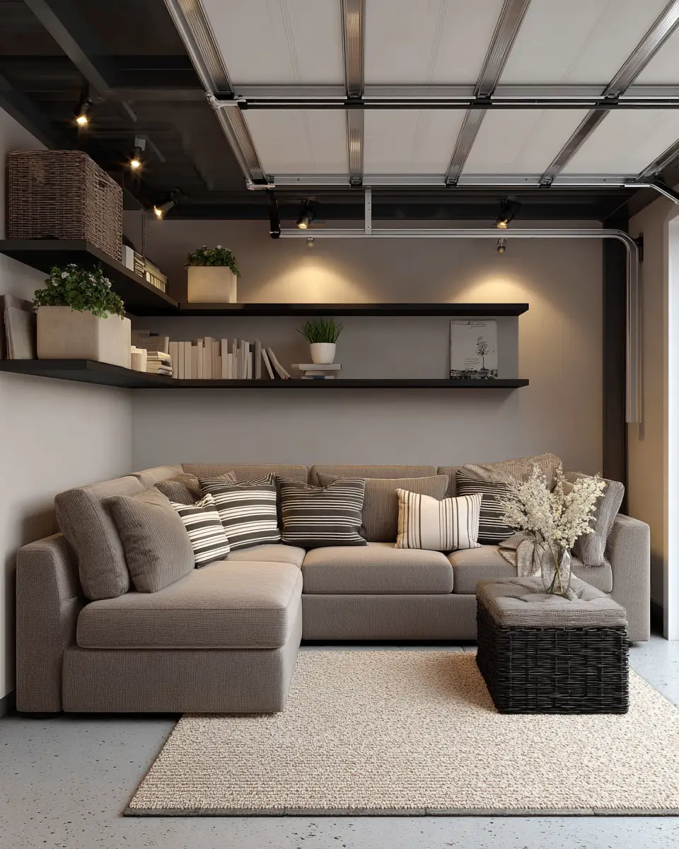 Taupe Contemporary Garage Decor Ideas