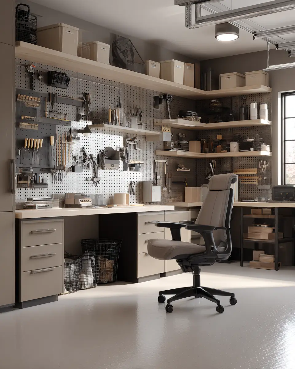 Taupe Contemporary Garage Decor Ideas