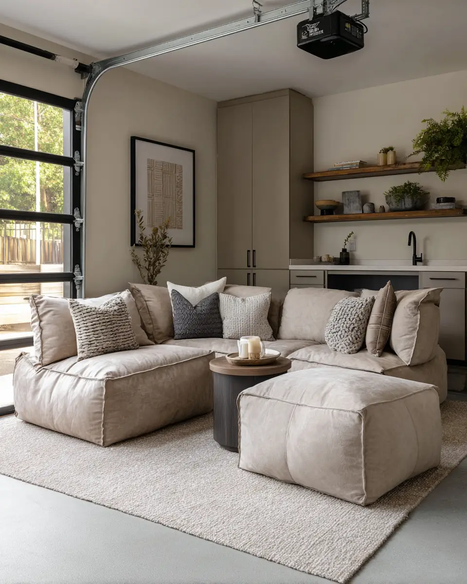 Taupe Contemporary Garage Decor Ideas