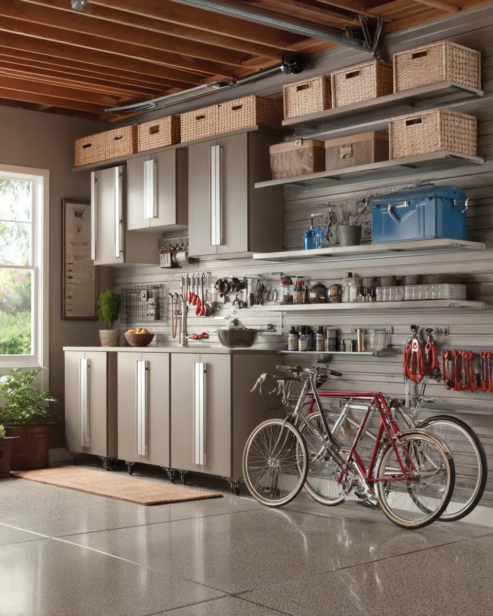 Taupe Contemporary Garage Decor Ideas