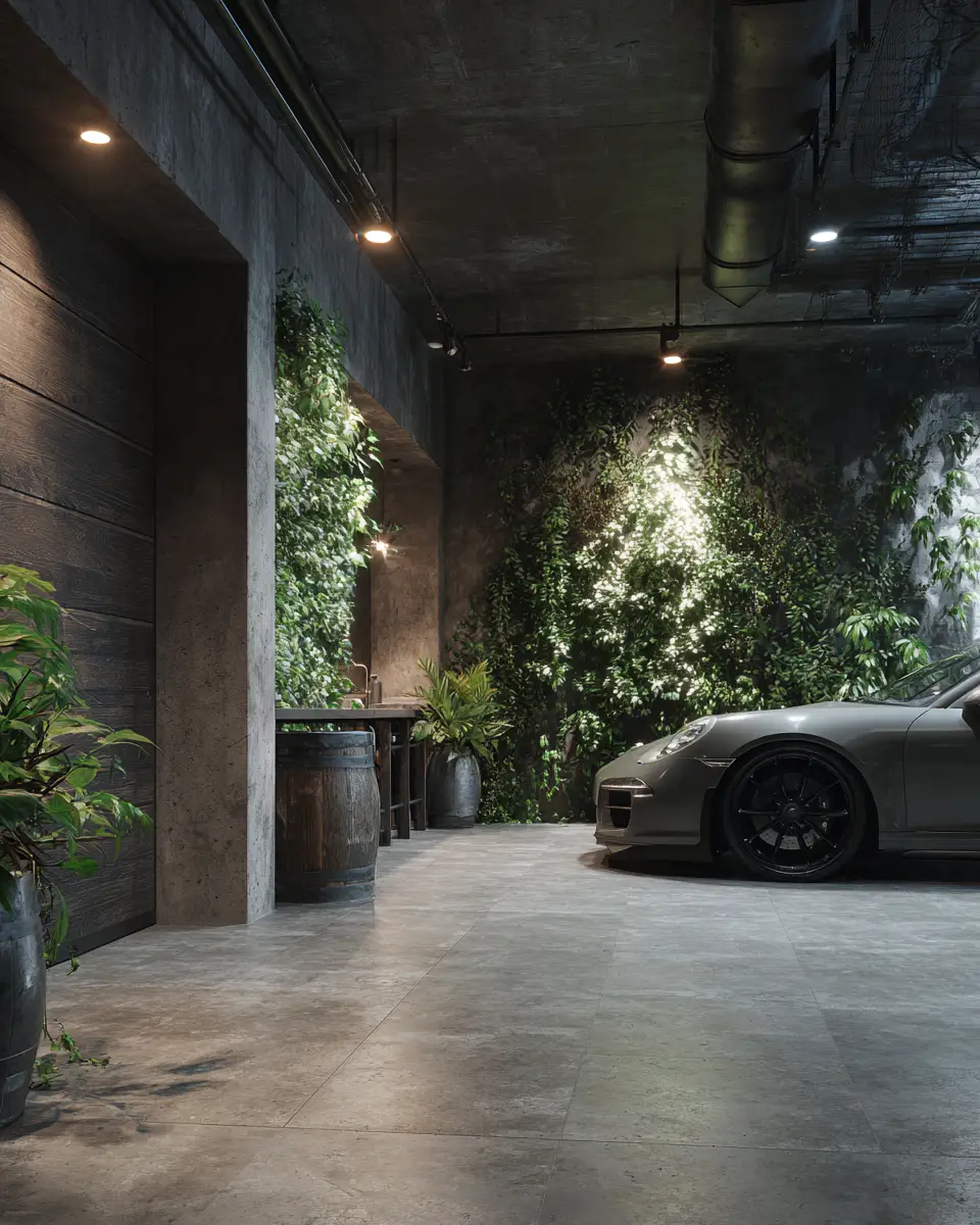 Taupe Contemporary Garage Decor Ideas