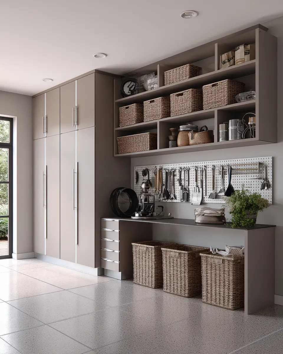 Taupe Contemporary Garage Decor Ideas