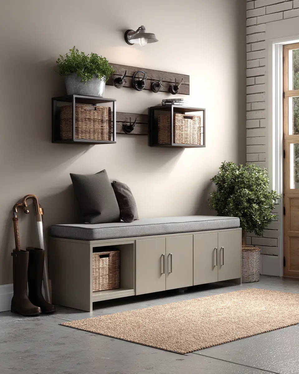 Taupe Contemporary Garage Decor Ideas