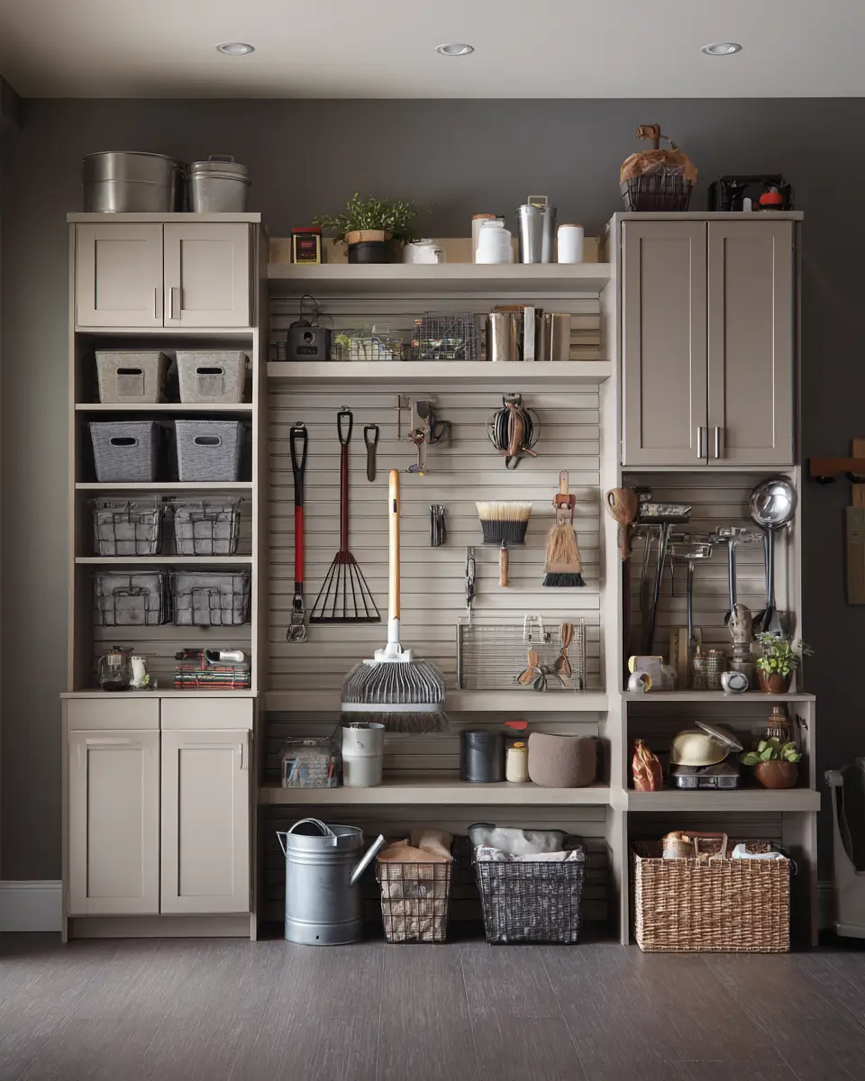 Taupe Contemporary Garage Decor Ideas