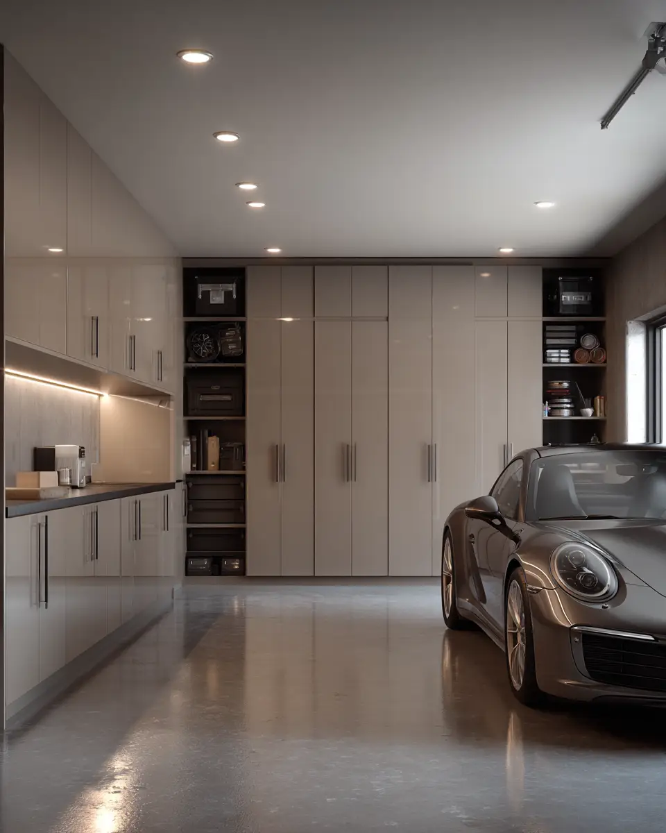 Taupe Contemporary Garage Decor Ideas