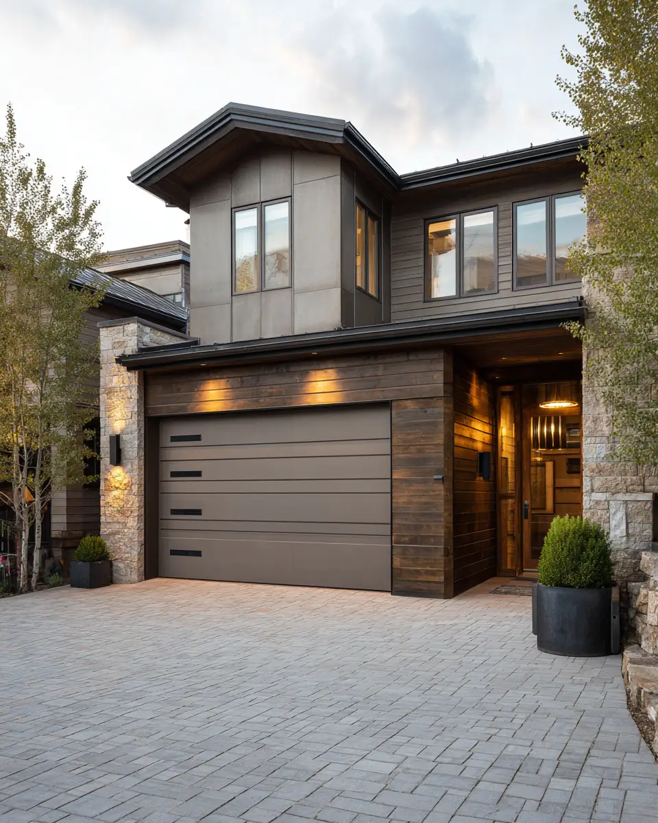 Taupe Contemporary Garage Decor Ideas