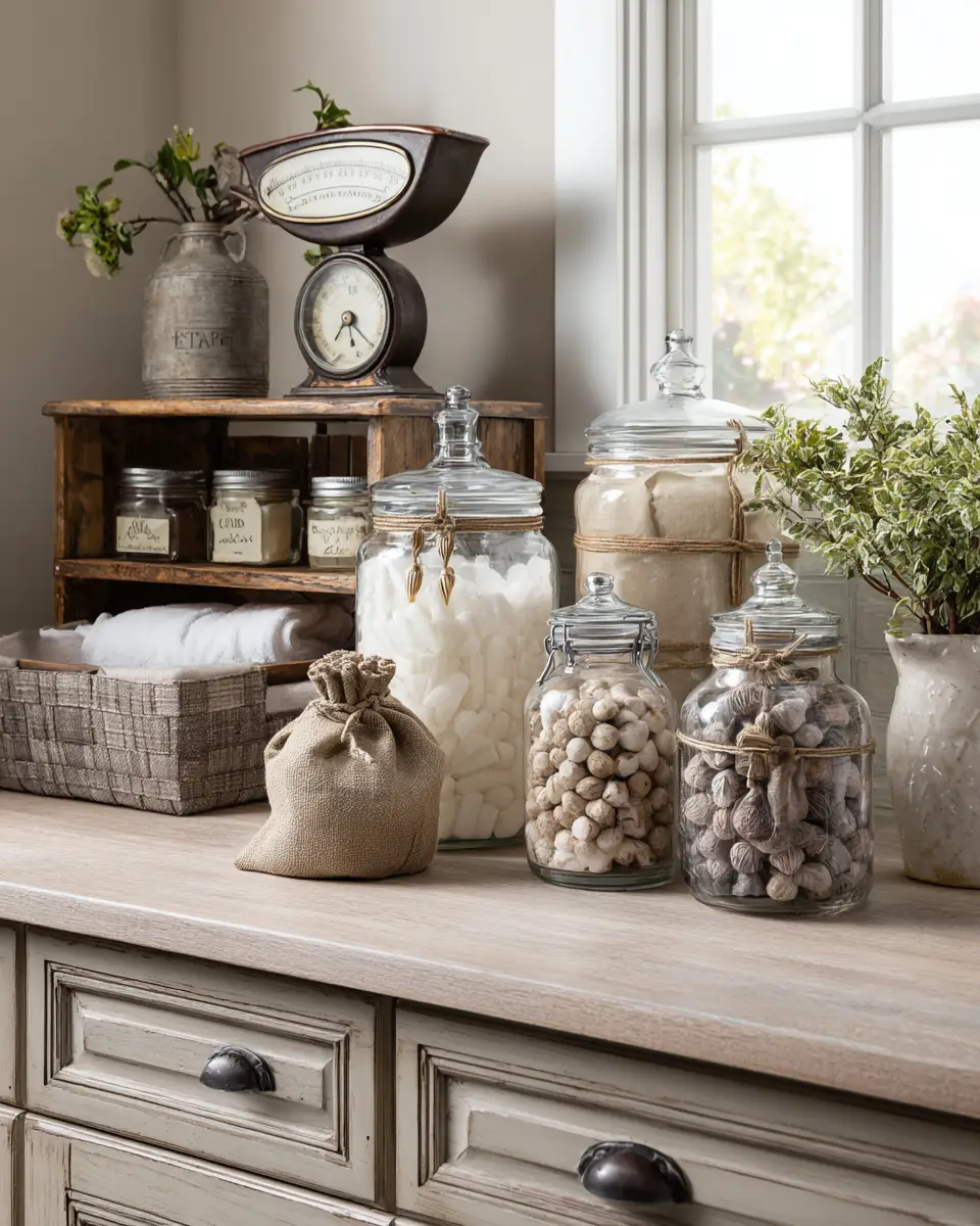 Taupe Farmhouse Laundry Room Decor Ideas