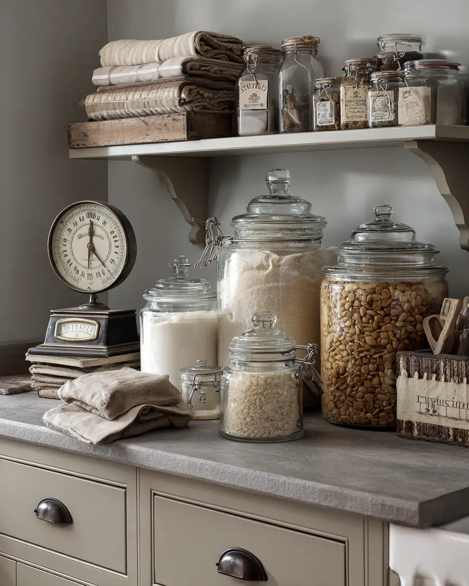 Taupe Farmhouse Laundry Room Decor Ideas