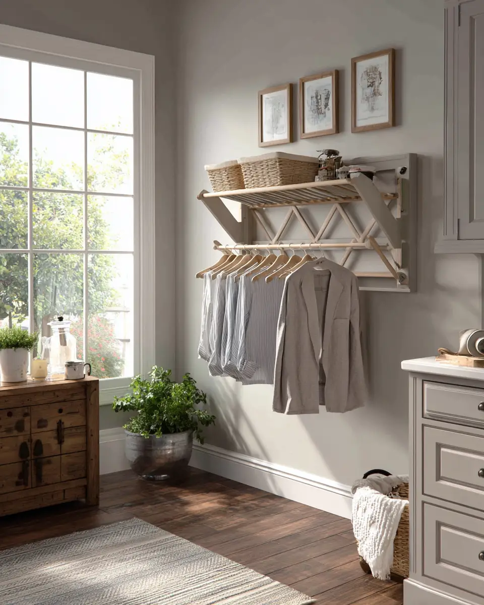 Taupe Farmhouse Laundry Room Decor Ideas