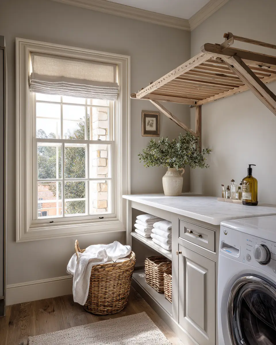 Taupe Farmhouse Laundry Room Decor Ideas