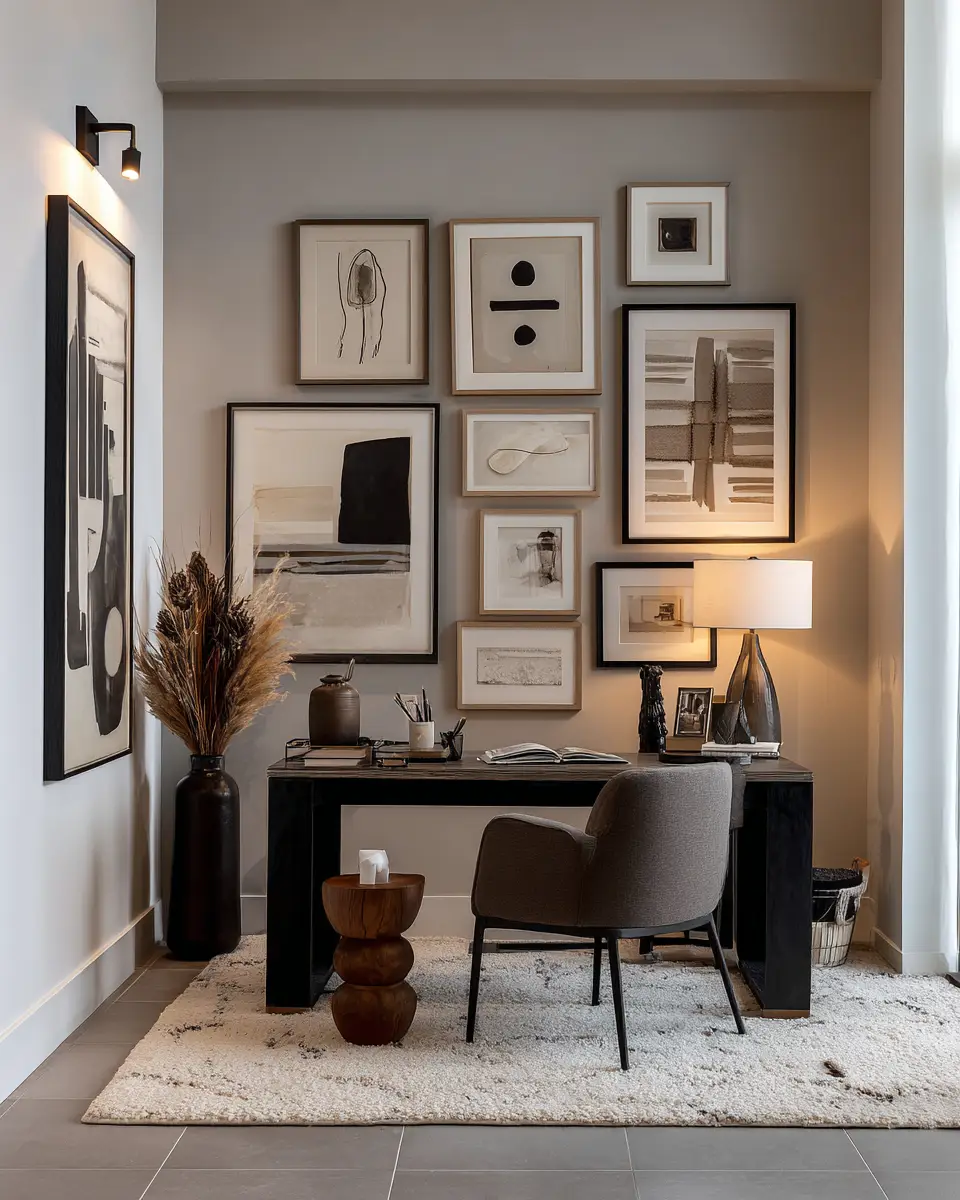 Taupe Home Office Decor Ideas