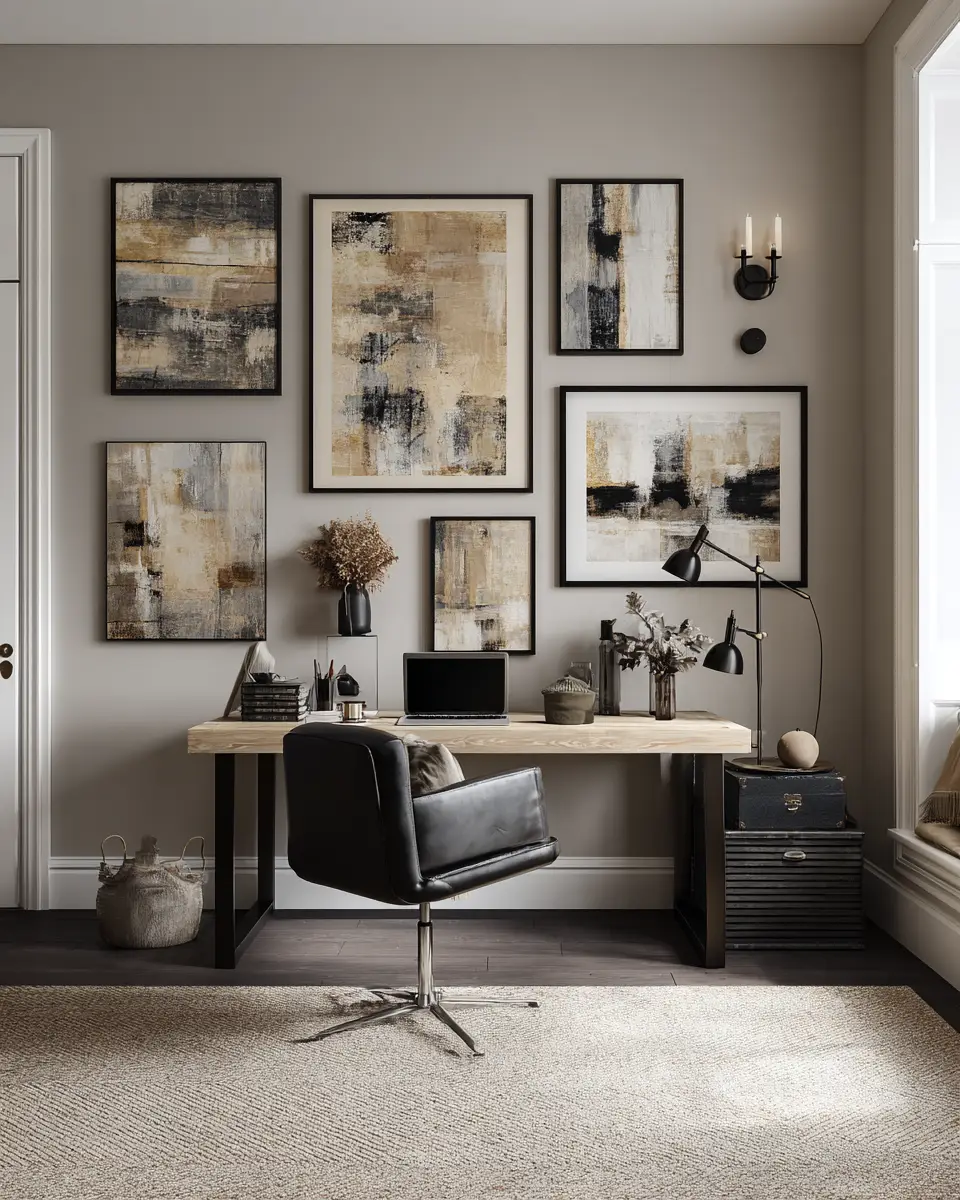 Taupe Home Office Decor Ideas
