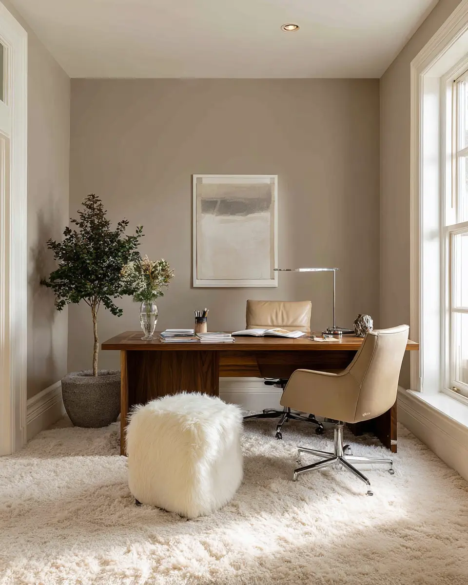 Taupe Home Office Decor Ideas