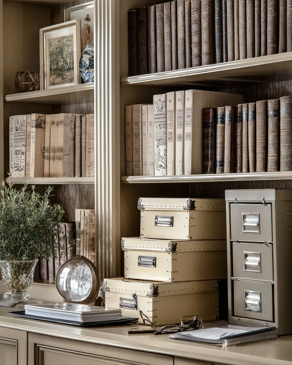 Taupe Home Office Decor Ideas