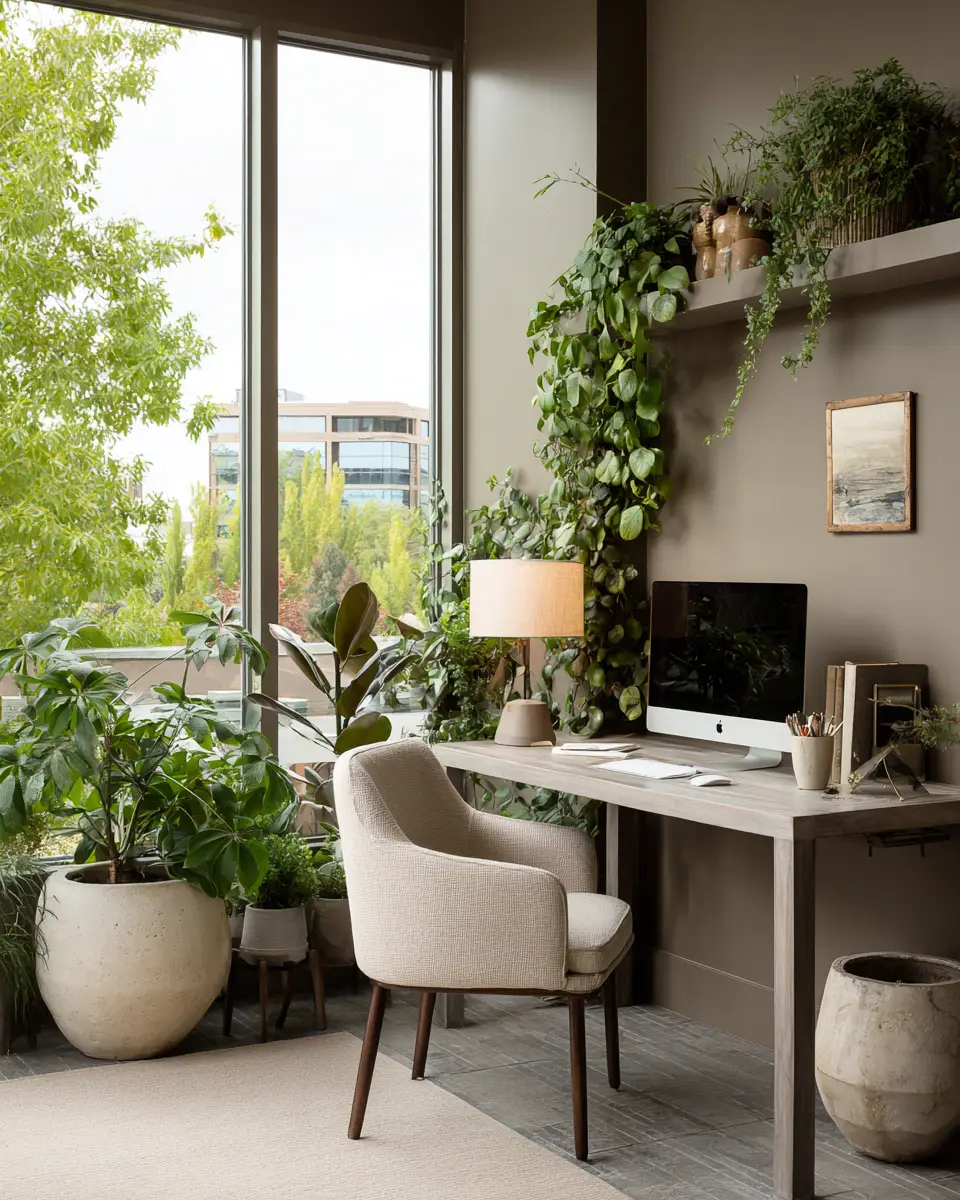 Taupe Home Office Decor Ideas