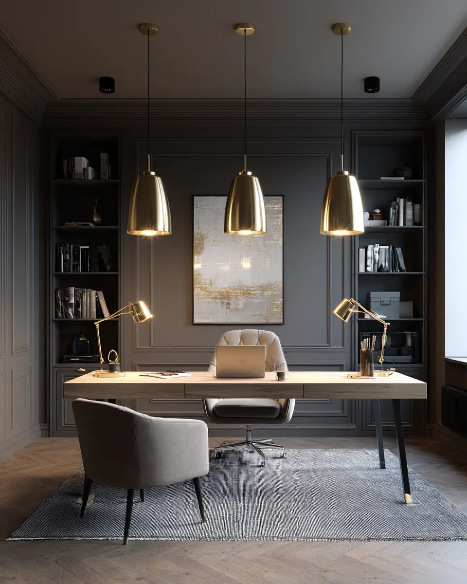 Taupe Home Office Decor Ideas