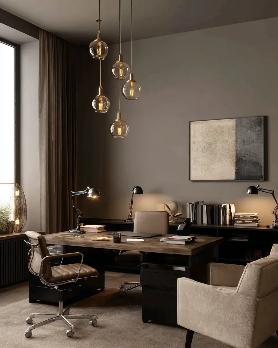 Taupe Home Office Decor Ideas