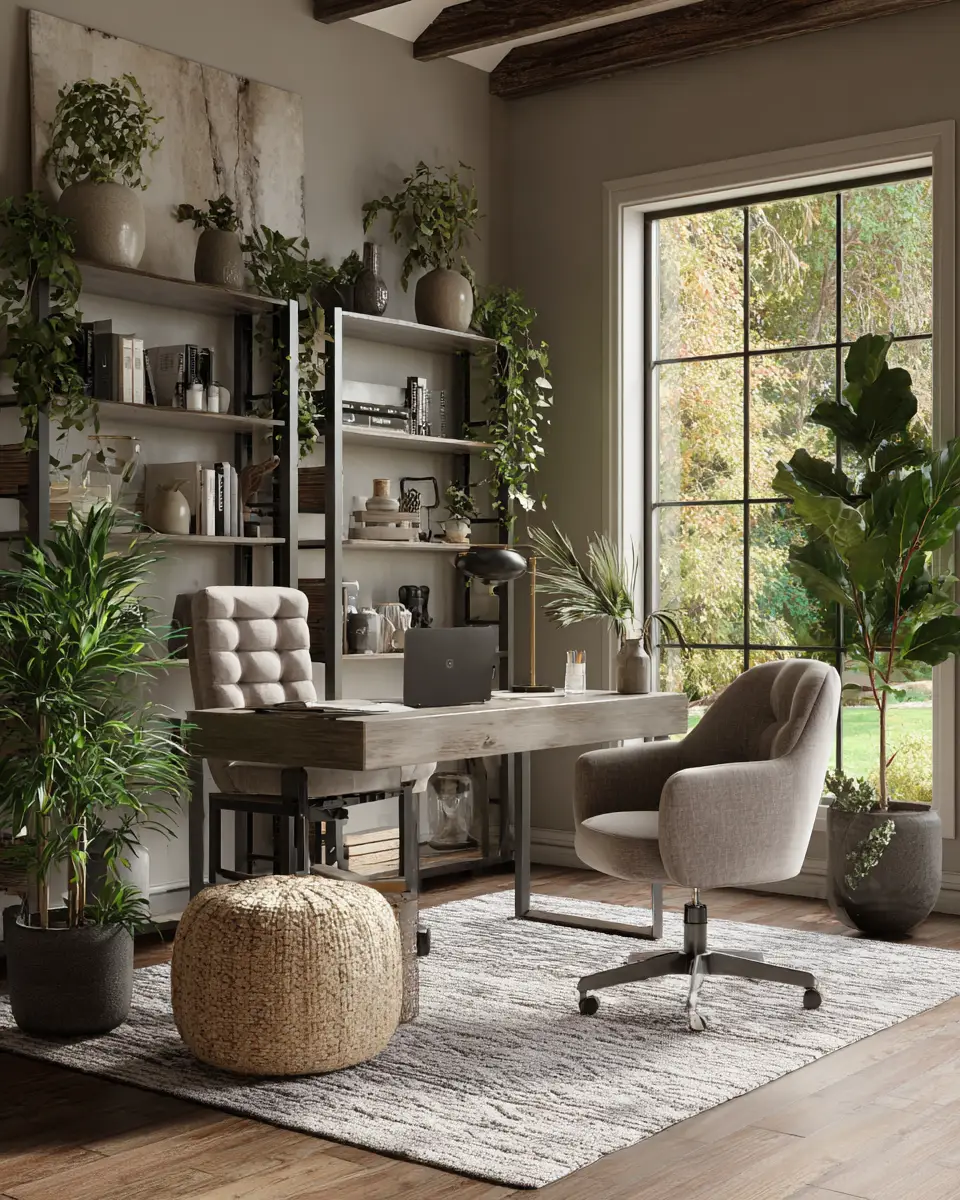 Taupe Home Office Decor Ideas