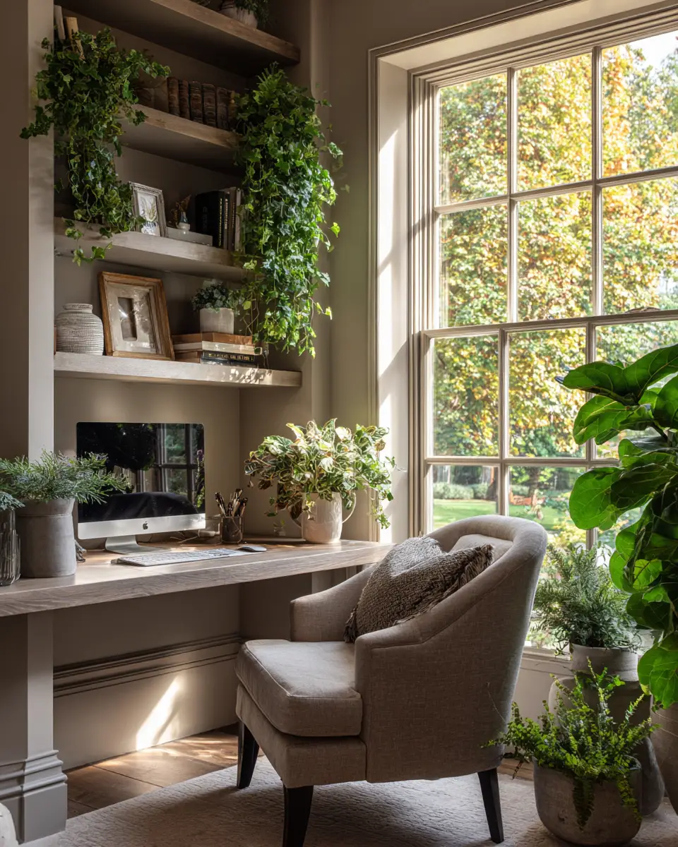 Taupe Home Office Decor Ideas