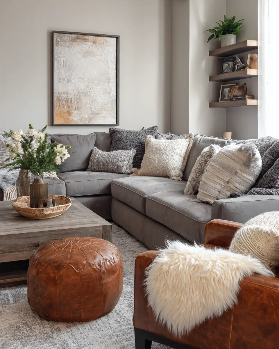 Taupe Industrial Living Room Decor Ideas