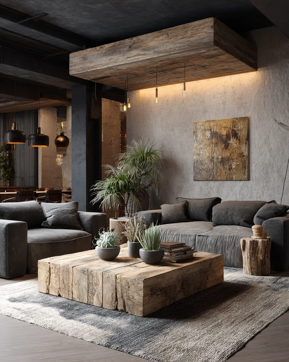 Taupe Industrial Living Room Decor Ideas