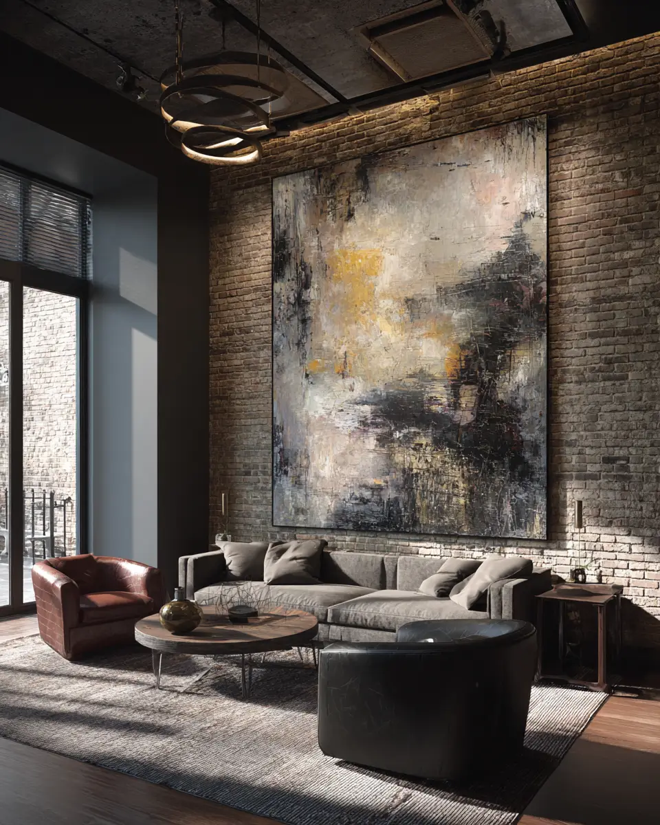 Taupe Industrial Living Room Decor Ideas