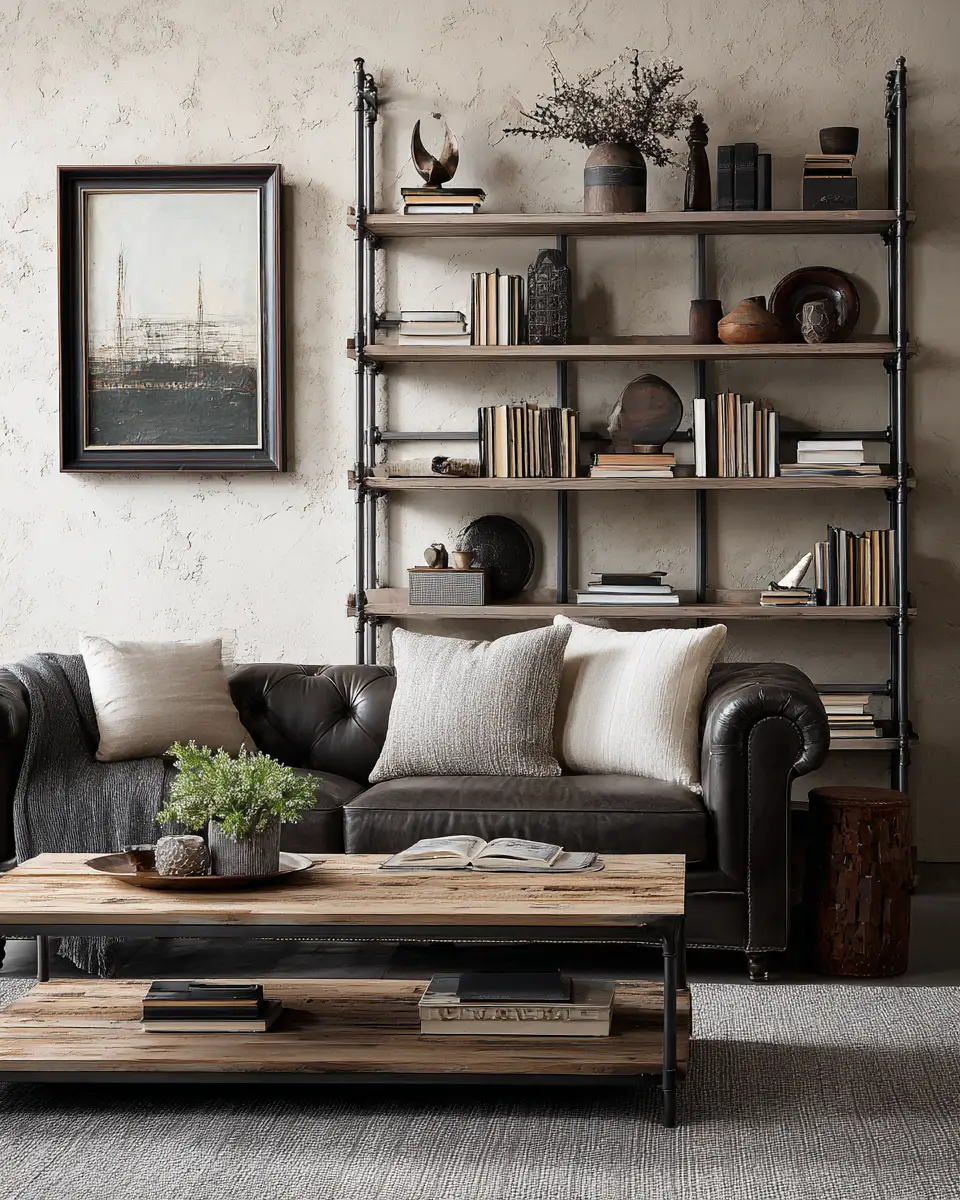 Taupe Industrial Living Room Decor Ideas