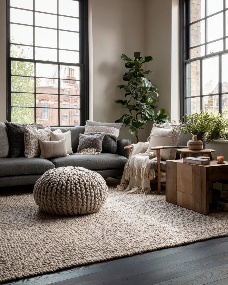 Taupe Industrial Living Room Decor Ideas