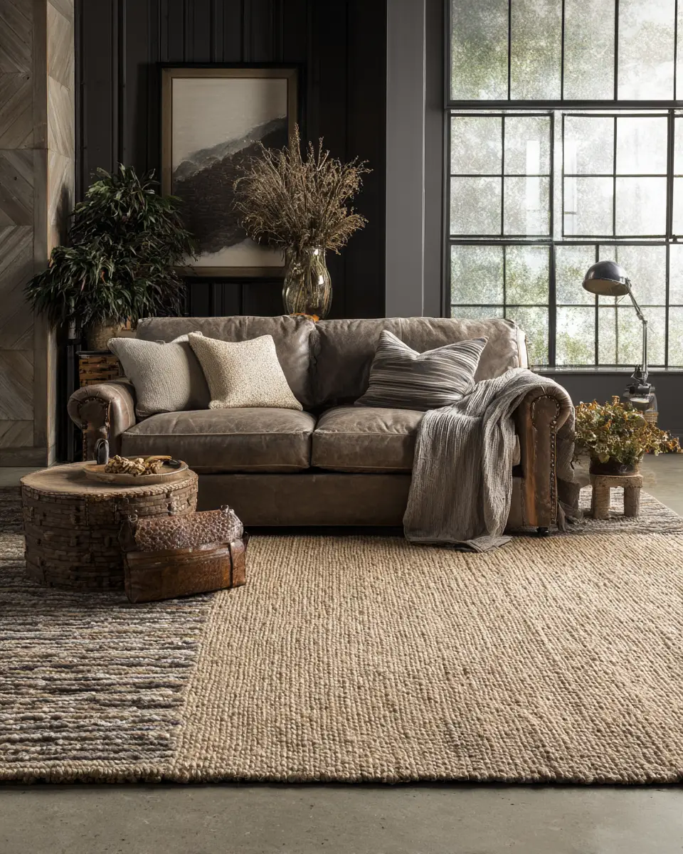 Taupe Industrial Living Room Decor Ideas