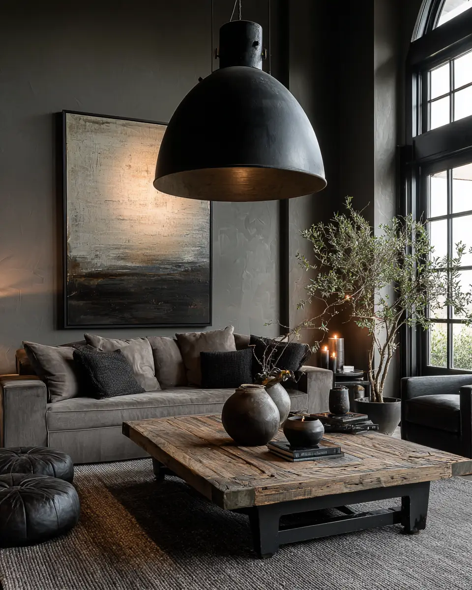 Taupe Industrial Living Room Decor Ideas