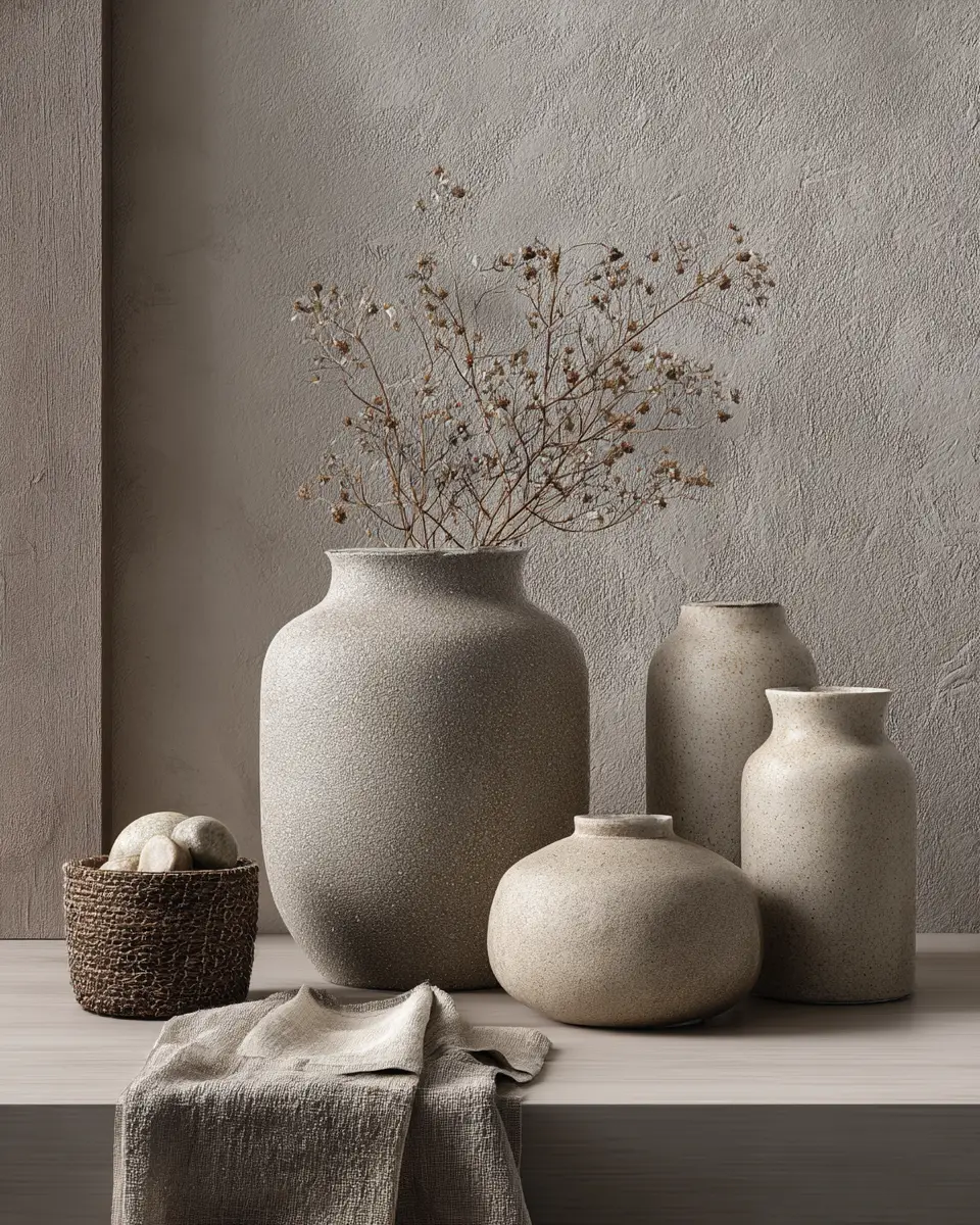 Taupe Japandi Laundry Room Decor Ideas