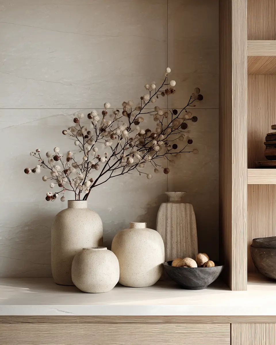 Taupe Japandi Laundry Room Decor Ideas