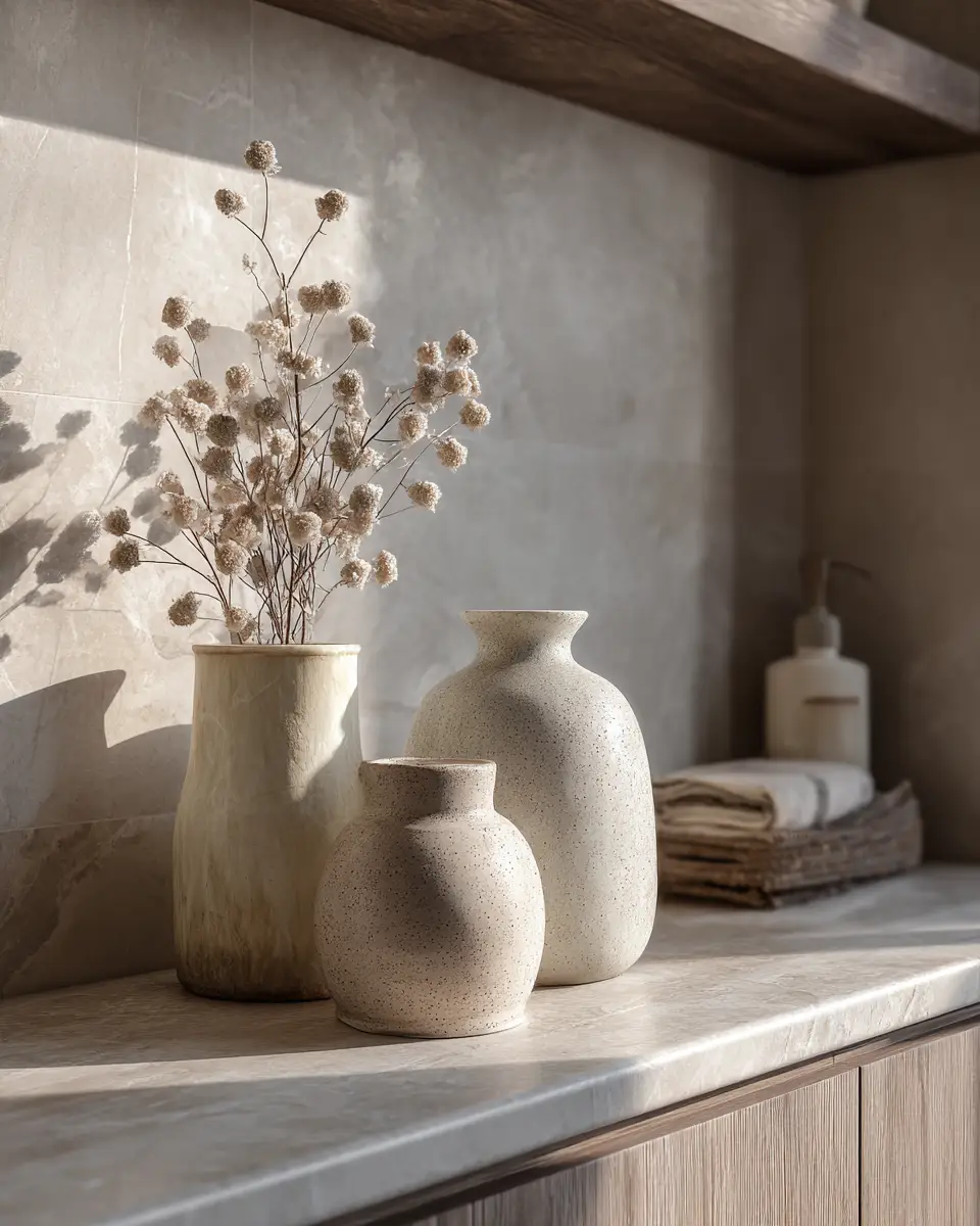 Taupe Japandi Laundry Room Decor Ideas