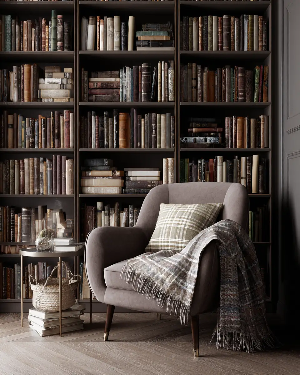 Taupe Mid-Century Modern Home Office Decor Ideas