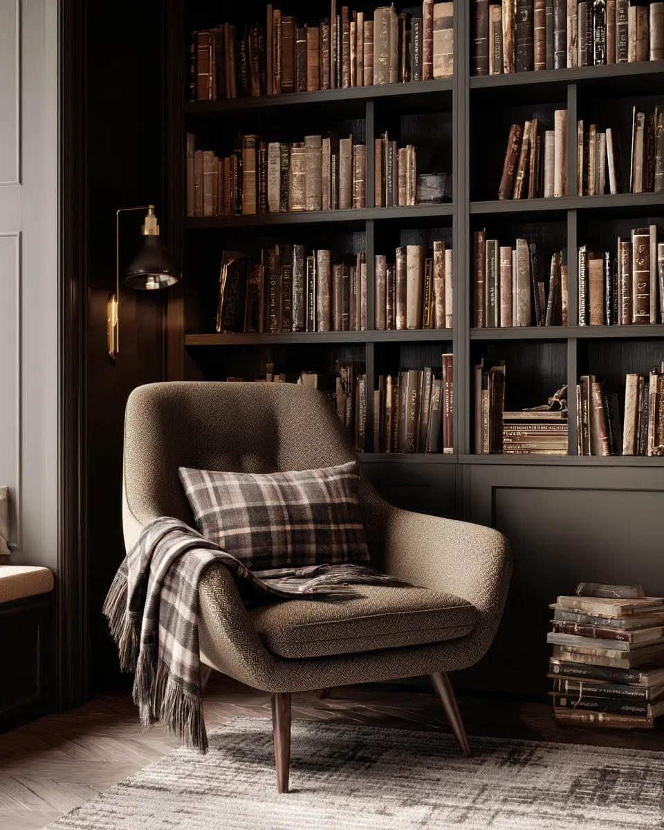 Taupe Mid-Century Modern Home Office Decor Ideas