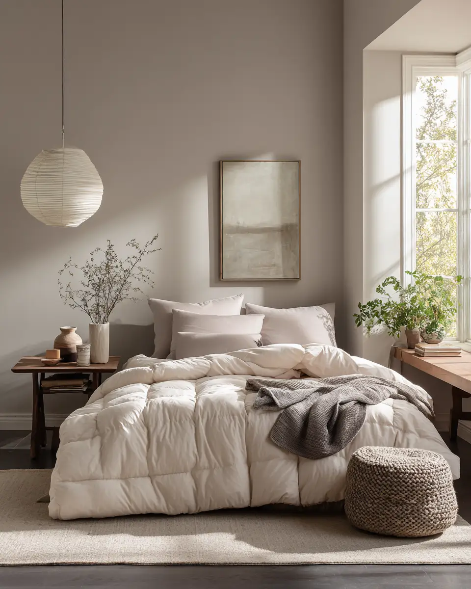 Taupe Minimalist Bedroom Decor Ideas
