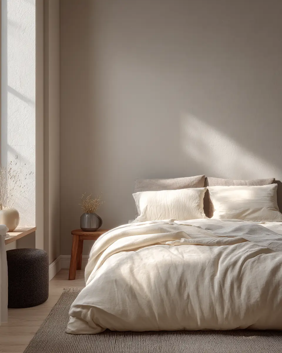 Taupe Minimalist Bedroom Decor Ideas