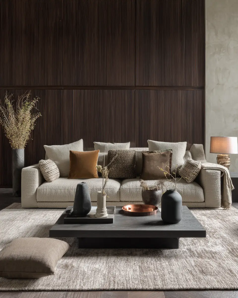 Taupe Minimalist Living Room Decor Ideas